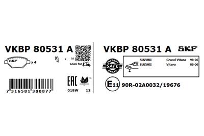 SKF VKBP 80531 A EAN: 7316581300877.