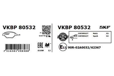 SKF VKBP 80532 EAN: 7316581298488.