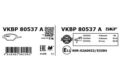 SKF VKBP 80537 A EAN: 7316581301591.