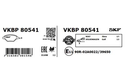 SKF VKBP 80541 EAN: 7316581301546.