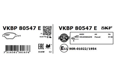 SKF VKBP 80547 E EAN: 7316581301676.