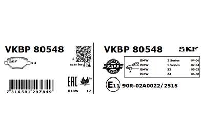 SKF VKBP 80548 EAN: 7316581297849.