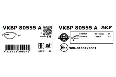 SKF VKBP 80555 A EAN: 7316581300945.