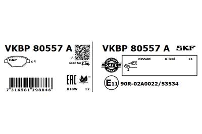 SKF VKBP 80557 A EAN: 7316581298846.