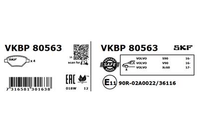 SKF VKBP 80563 EAN: 7316581301638.