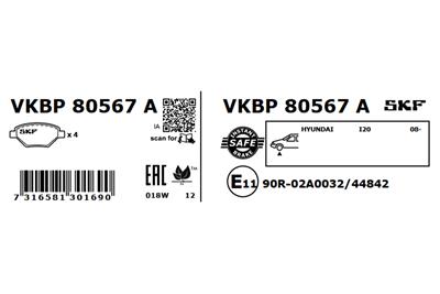SKF VKBP 80567 A EAN: 7316581301690.
