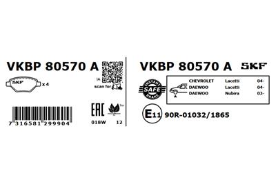 SKF VKBP 80570 A EAN: 7316581299904.