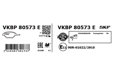 SKF VKBP 80573 E EAN: 7316581301737.