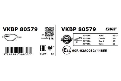 SKF VKBP 80579 EAN: 7316581298525.