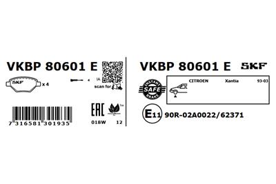 SKF VKBP 80601 E EAN: 7316581301935.
