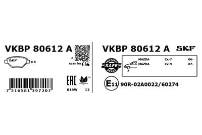 SKF VKBP 80612 A EAN: 7316581297207.