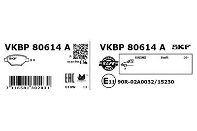 SKF VKBP 80614 A EAN: 7316581302031.