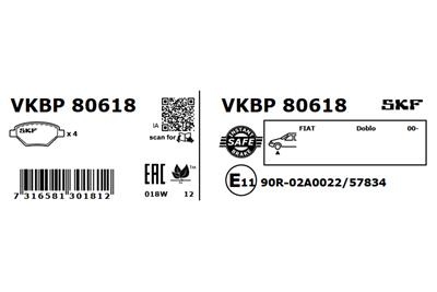 SKF VKBP 80618 EAN: 7316581301812.