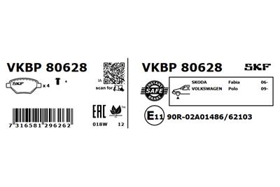 SKF VKBP 80628 EAN: 7316581296262.