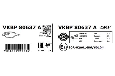 SKF VKBP 80637 A EAN: 7316581299805.