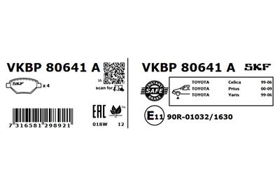 SKF VKBP 80641 A EAN: 7316581298921.