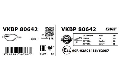 SKF VKBP 80642 EAN: 7316581297665.