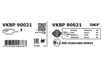 SKF VKBP 90021 EAN: 7316581296767.