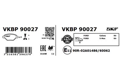 SKF VKBP 90027 EAN: 7316581296279.
