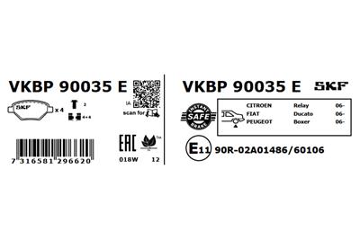 SKF VKBP 90035 E EAN: 7316581296620.