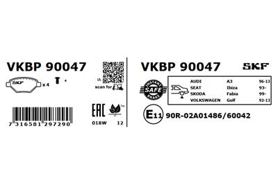 SKF VKBP 90047 EAN: 7316581297290.