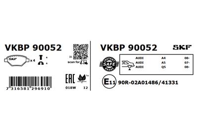 SKF VKBP 90052 EAN: 7316581296910.