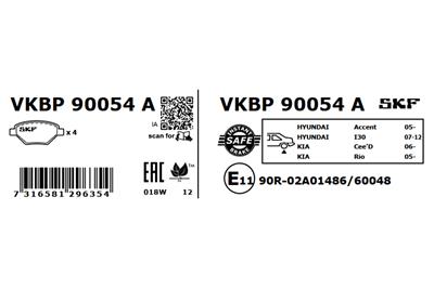 SKF VKBP 90054 A EAN: 7316581296354.