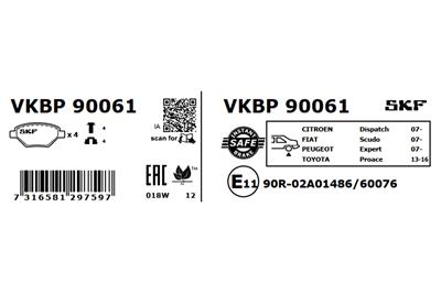 SKF VKBP 90061 EAN: 7316581297597.
