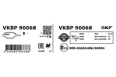 SKF VKBP 90068 EAN: 7316581297788.