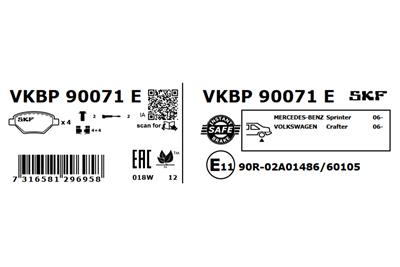 SKF VKBP 90071 E EAN: 7316581296958.