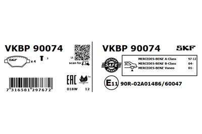 SKF VKBP 90074 EAN: 7316581297672.