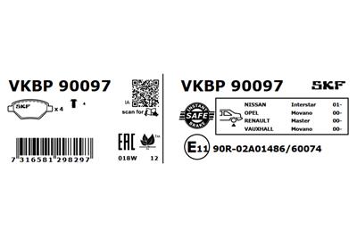 SKF VKBP 90097 EAN: 7316581298297.
