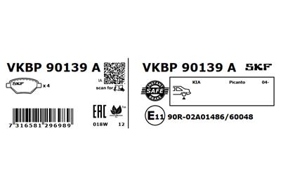 SKF VKBP 90139 A EAN: 7316581296989.
