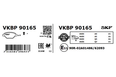 SKF VKBP 90165 EAN: 7316581296477.