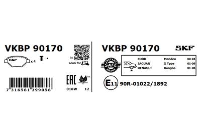 SKF VKBP 90170 EAN: 7316581299058.
