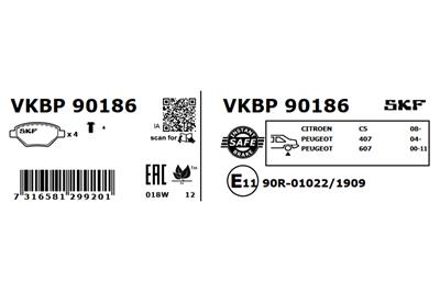SKF VKBP 90186 EAN: 7316581299201.