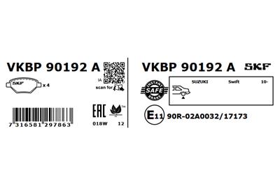 SKF VKBP 90192 A EAN: 7316581297863.