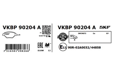 SKF VKBP 90204 A EAN: 7316581298266.