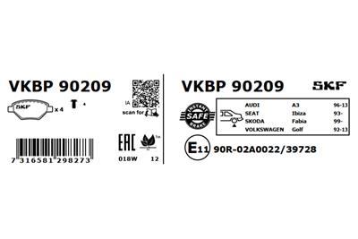 SKF VKBP 90209 EAN: 7316581298273.