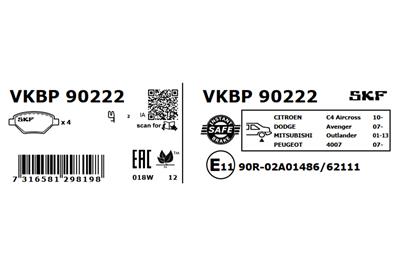 SKF VKBP 90222 EAN: 7316581298198.