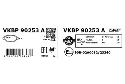 SKF VKBP 90253 A EAN: 7316581297412.