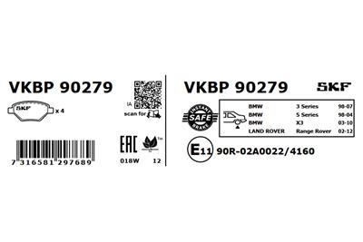 SKF VKBP 90279 EAN: 7316581297689.
