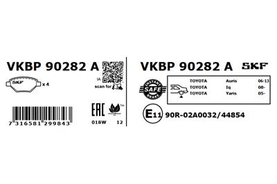 SKF VKBP 90282 A EAN: 7316581299843.