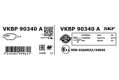SKF VKBP 90340 A EAN: 7316581299621.