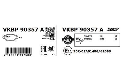 SKF VKBP 90357 A EAN: 7316581297580.