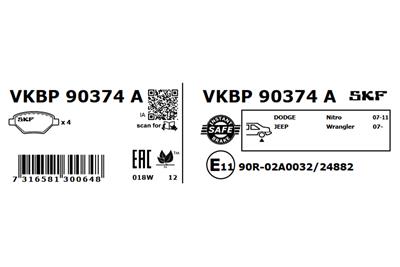 SKF VKBP 90374 A EAN: 7316581300648.