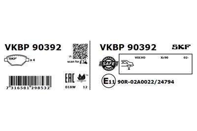 SKF VKBP 90392 EAN: 7316581298532.