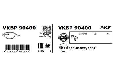 SKF VKBP 90400 EAN: 7316581300655.