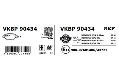 SKF VKBP 90434 EAN: 7316581297498.