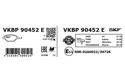 SKF VKBP 90452 E EAN: 7316581300525.